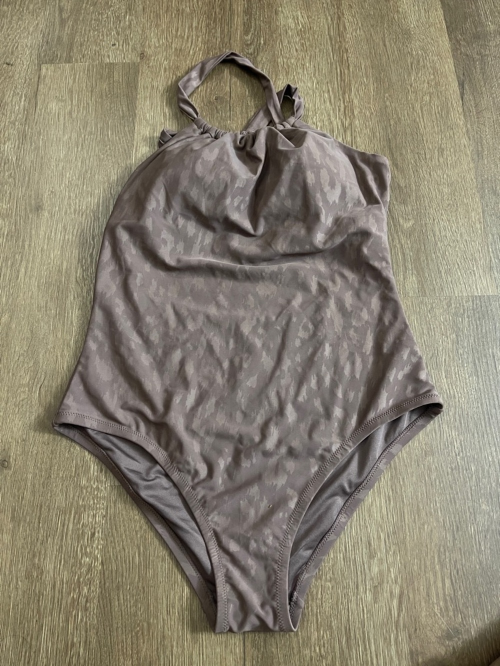 modern collective brown leopard print pattern swimsuit XL